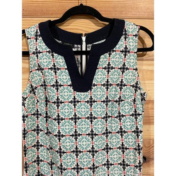 Talbots Geometric Print Linen Blend Sheath Dress, size 6P - Picture 4 of 6